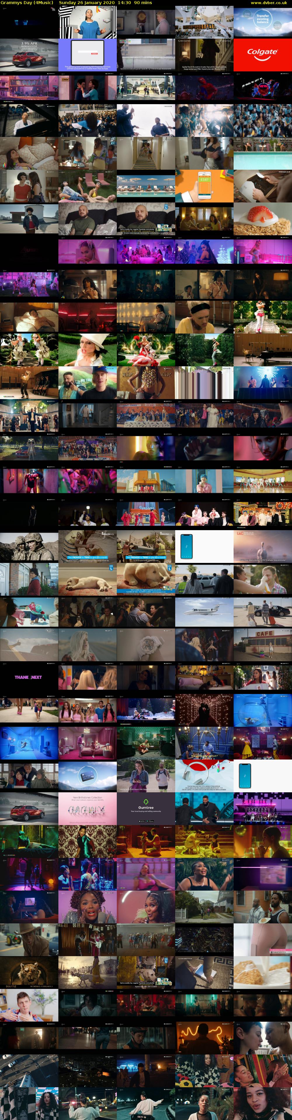Grammys Day (4Music) Sunday 26 January 2020 14:30 - 16:00