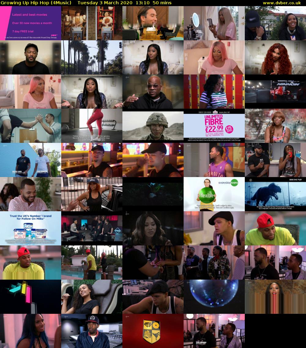 Growing Up Hip Hop (4Music) Tuesday 3 March 2020 13:10 - 14:00