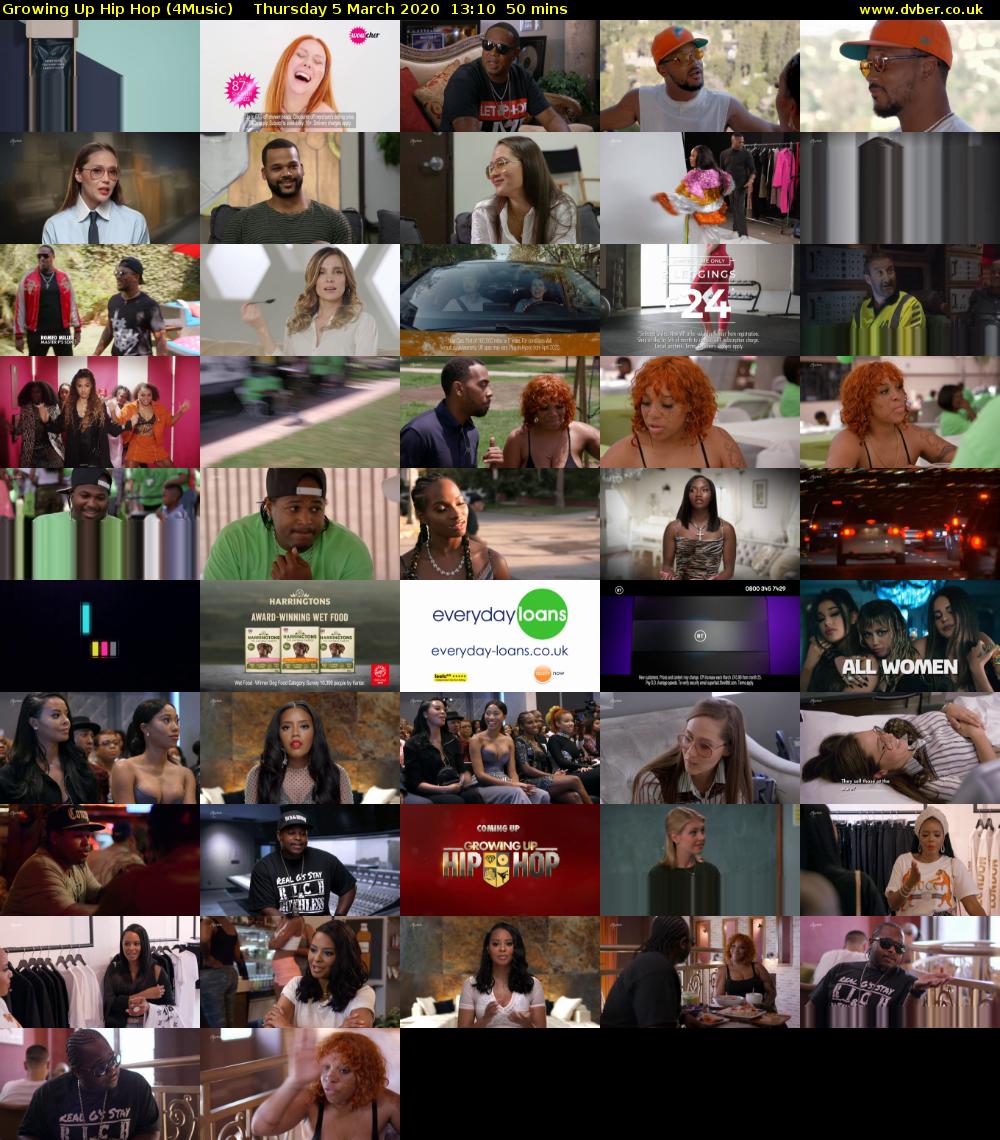 Growing Up Hip Hop (4Music) Thursday 5 March 2020 13:10 - 14:00
