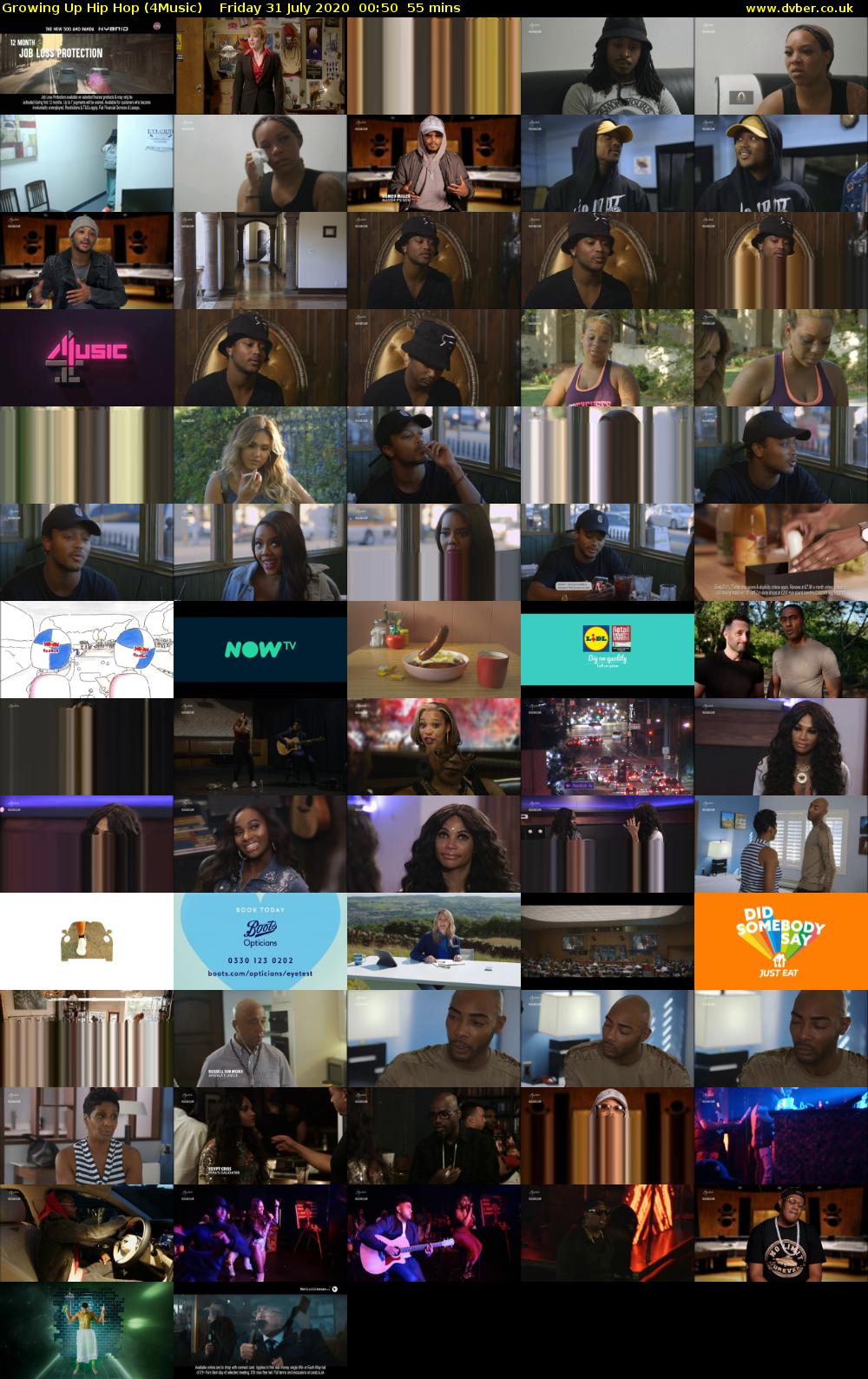 Growing Up Hip Hop (4Music) Friday 31 July 2020 00:50 - 01:45