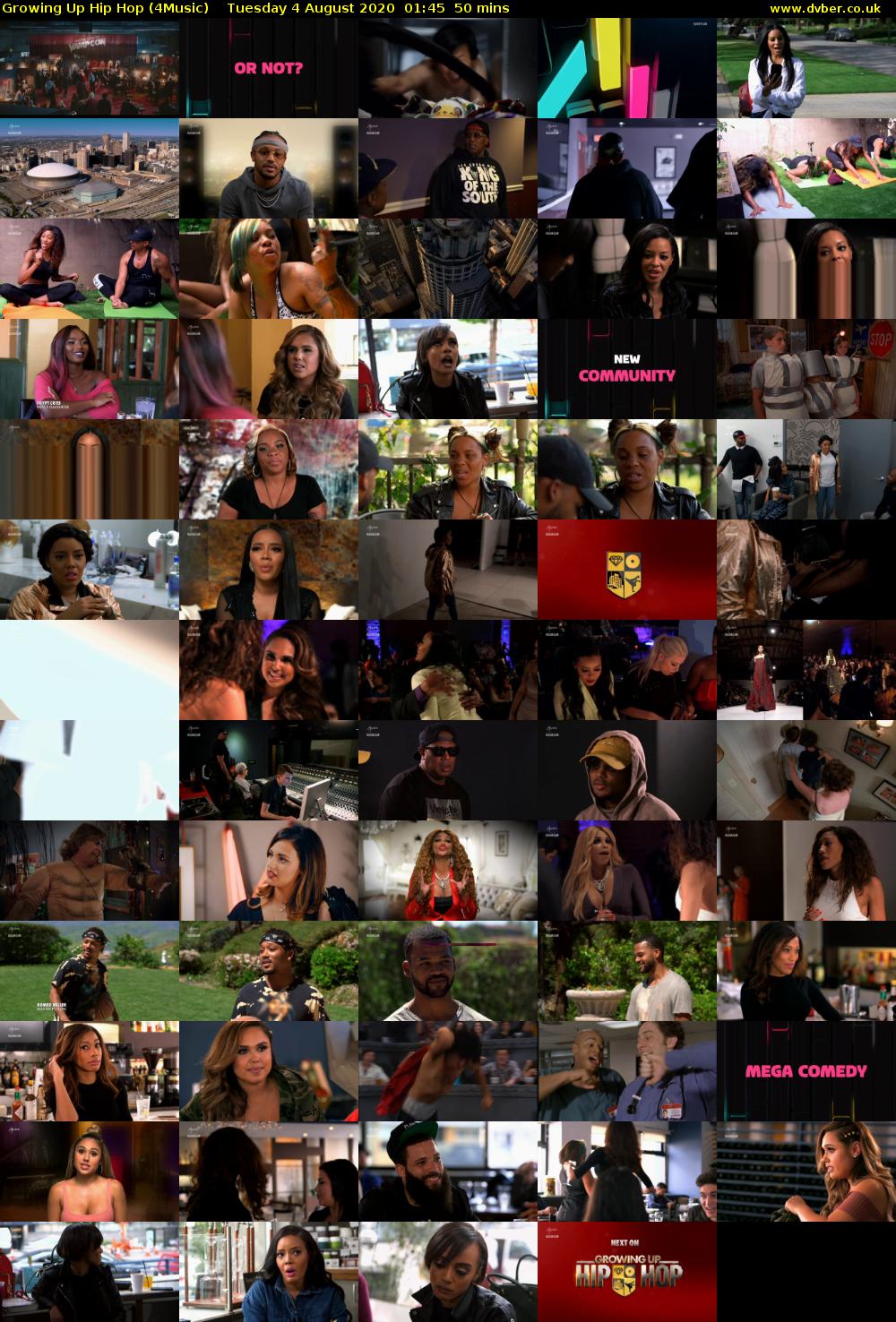 Growing Up Hip Hop (4Music) Tuesday 4 August 2020 01:45 - 02:35