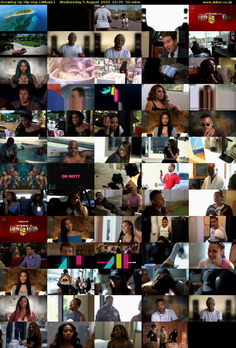 Growing Up Hip Hop (4Music) Wednesday 5 August 2020 01:45 - 02:35