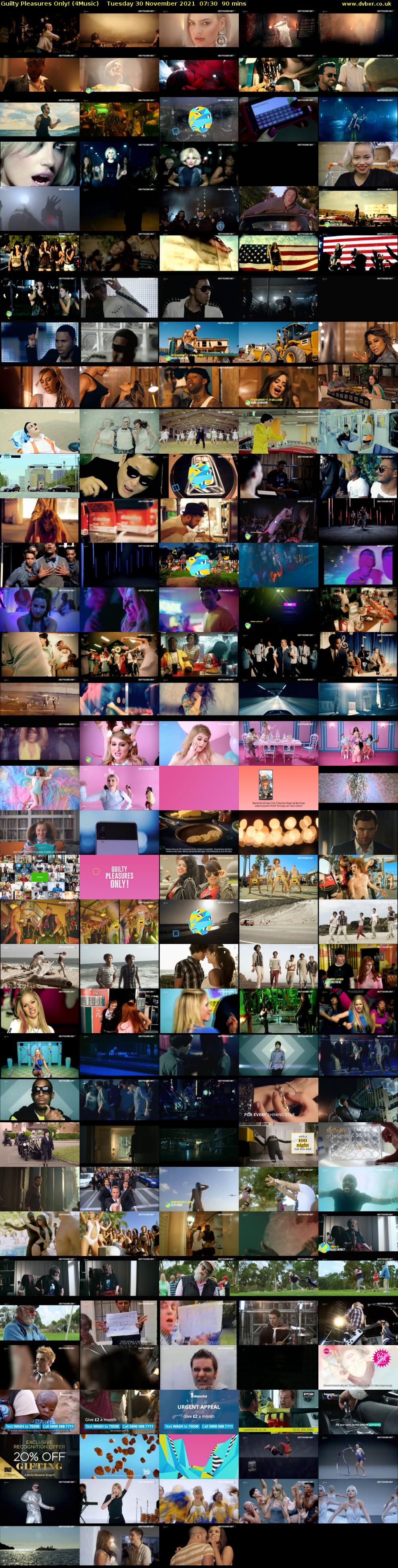Guilty Pleasures Only! (4Music) Tuesday 30 November 2021 07:30 - 09:00