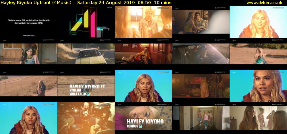 Hayley Kiyoko Upfront (4Music) Saturday 24 August 2019 08:50 - 09:00