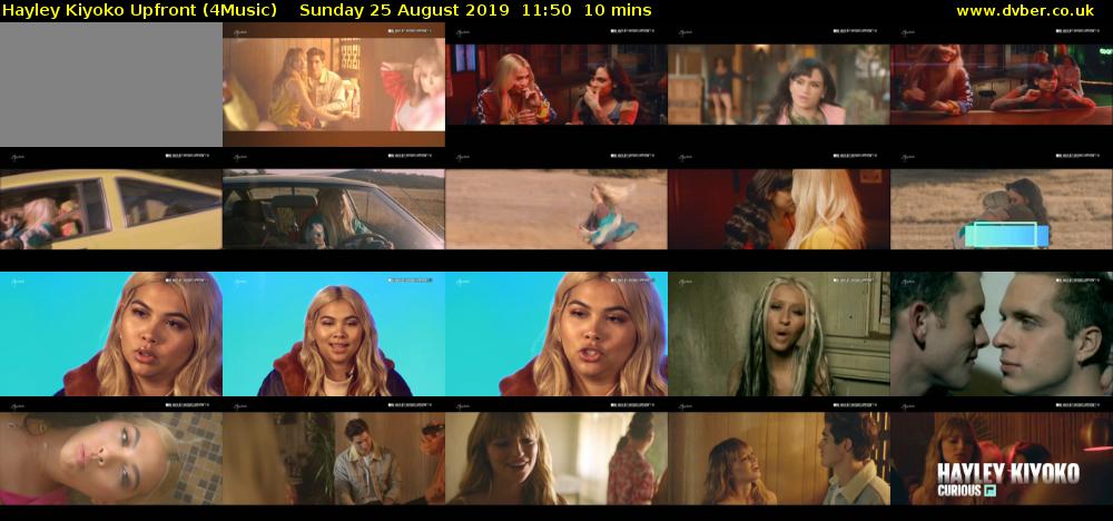 Hayley Kiyoko Upfront (4Music) Sunday 25 August 2019 11:50 - 12:00