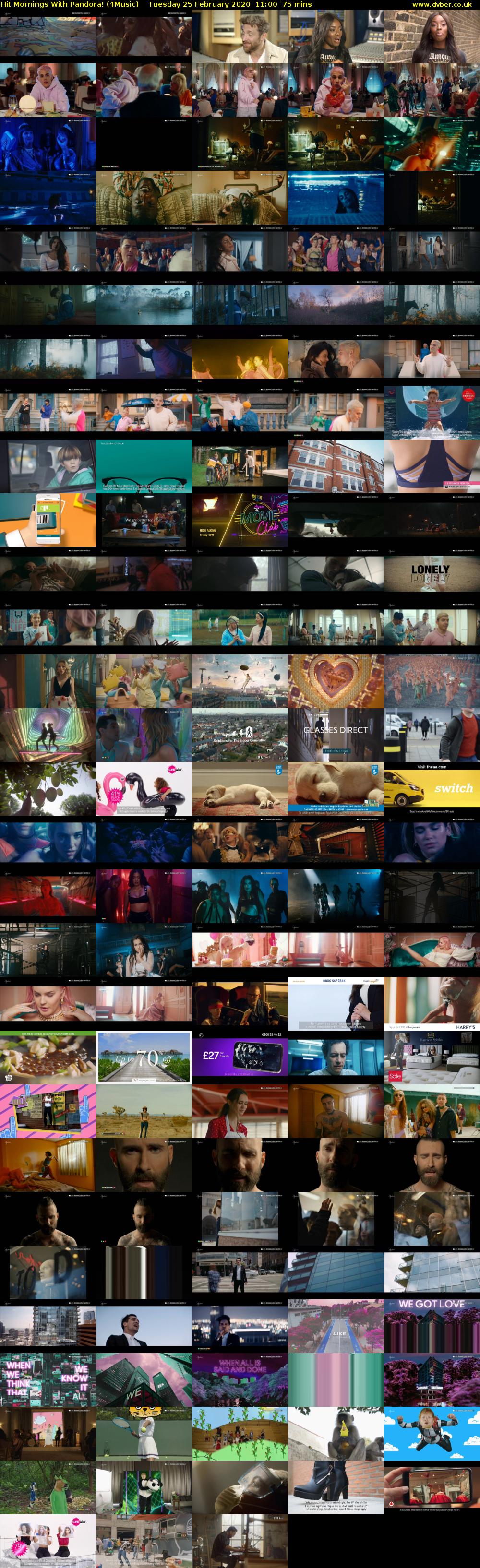 Hit Mornings With Pandora! (4Music) Tuesday 25 February 2020 11:00 - 12:15