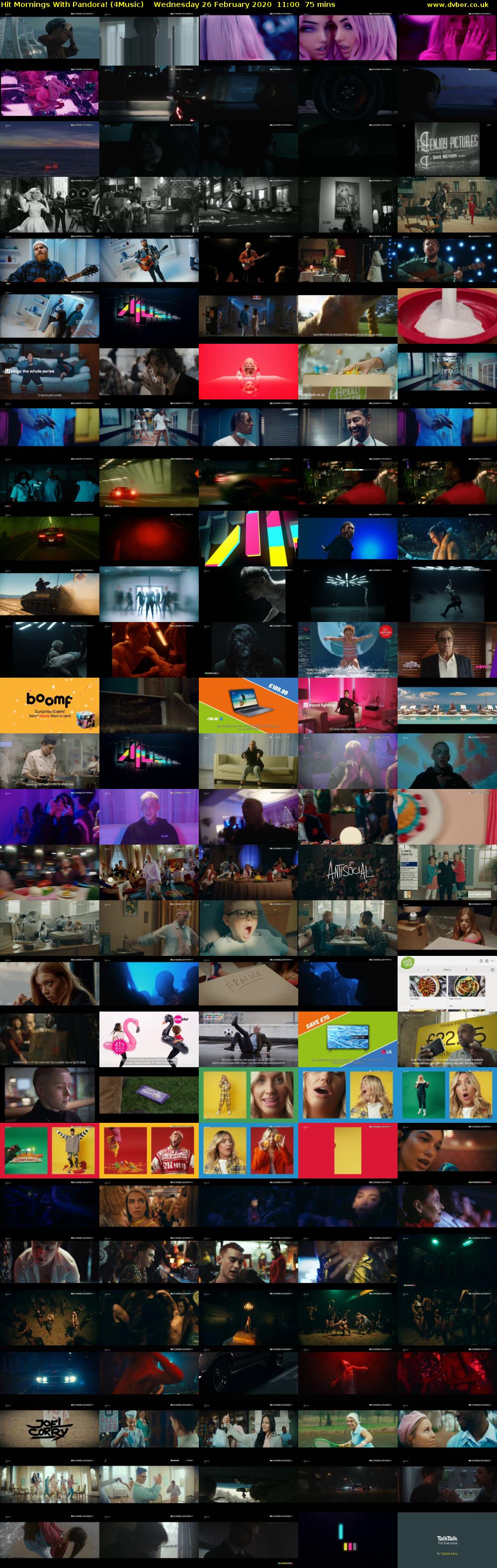Hit Mornings With Pandora! (4Music) Wednesday 26 February 2020 11:00 - 12:15