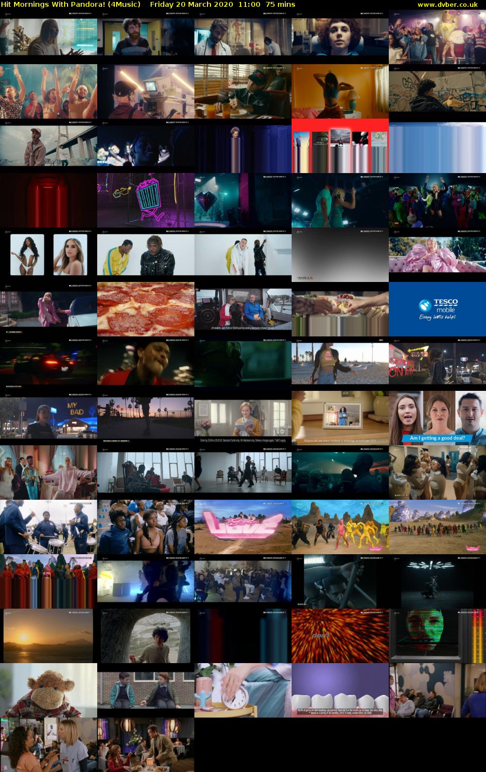 Hit Mornings With Pandora! (4Music) Friday 20 March 2020 11:00 - 12:15