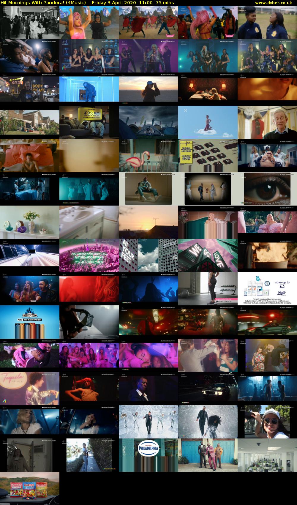 Hit Mornings With Pandora! (4Music) Friday 3 April 2020 11:00 - 12:15