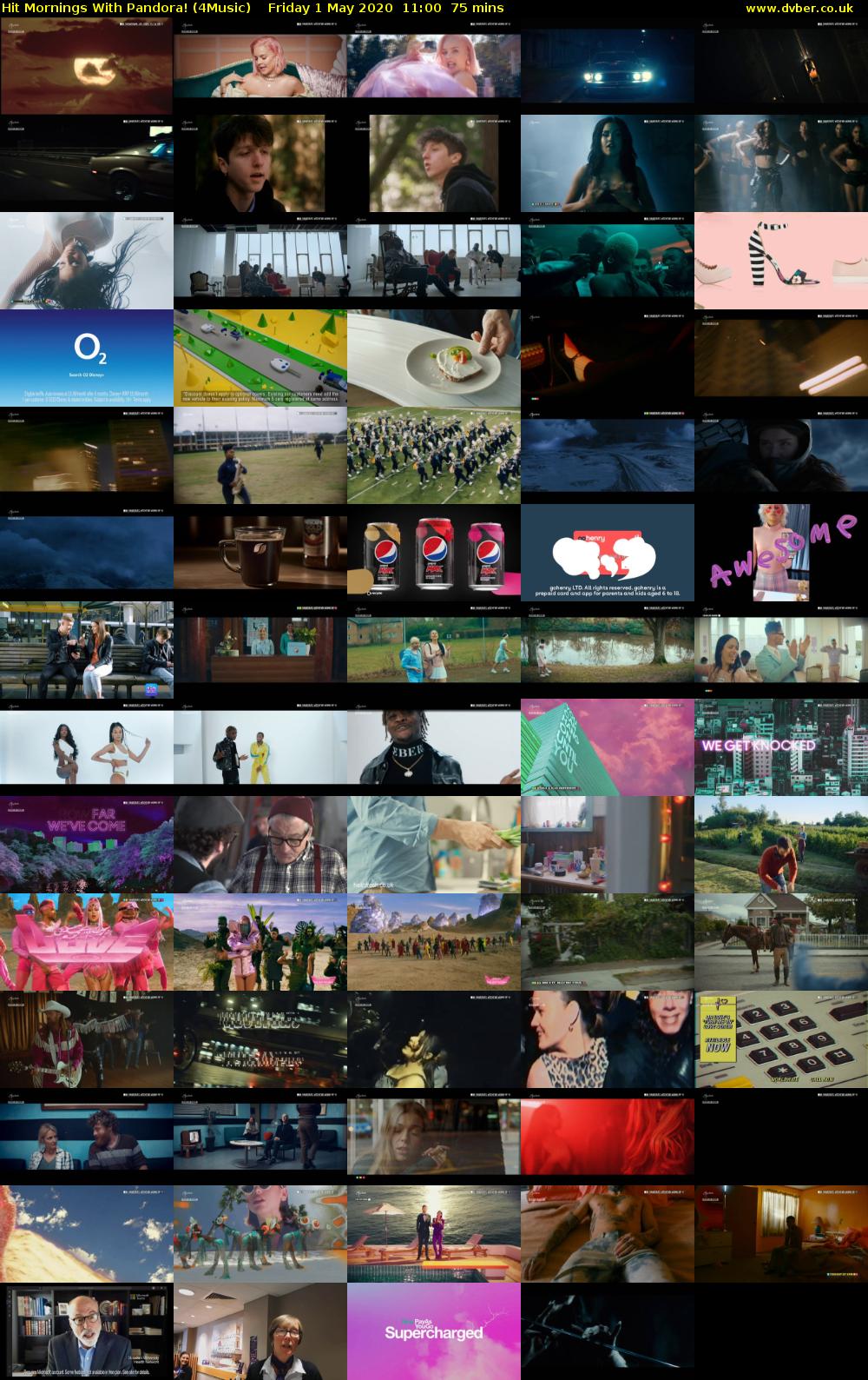 Hit Mornings With Pandora! (4Music) Friday 1 May 2020 11:00 - 12:15