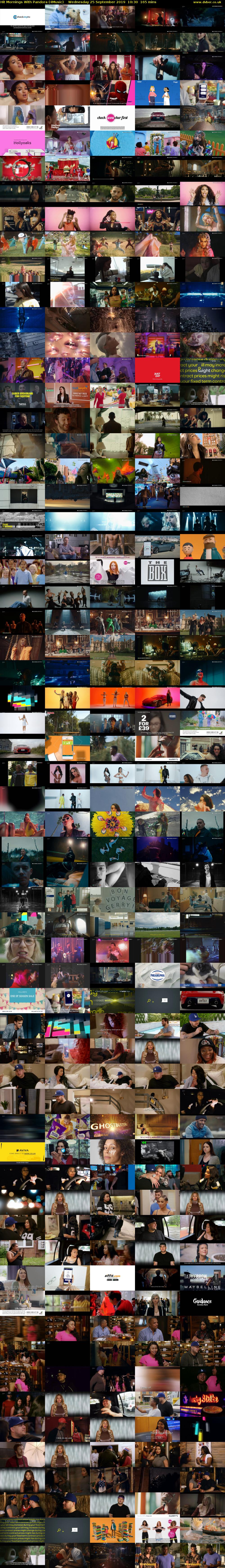 Hit Mornings With Pandora (4Music) Wednesday 25 September 2019 10:30 - 13:15