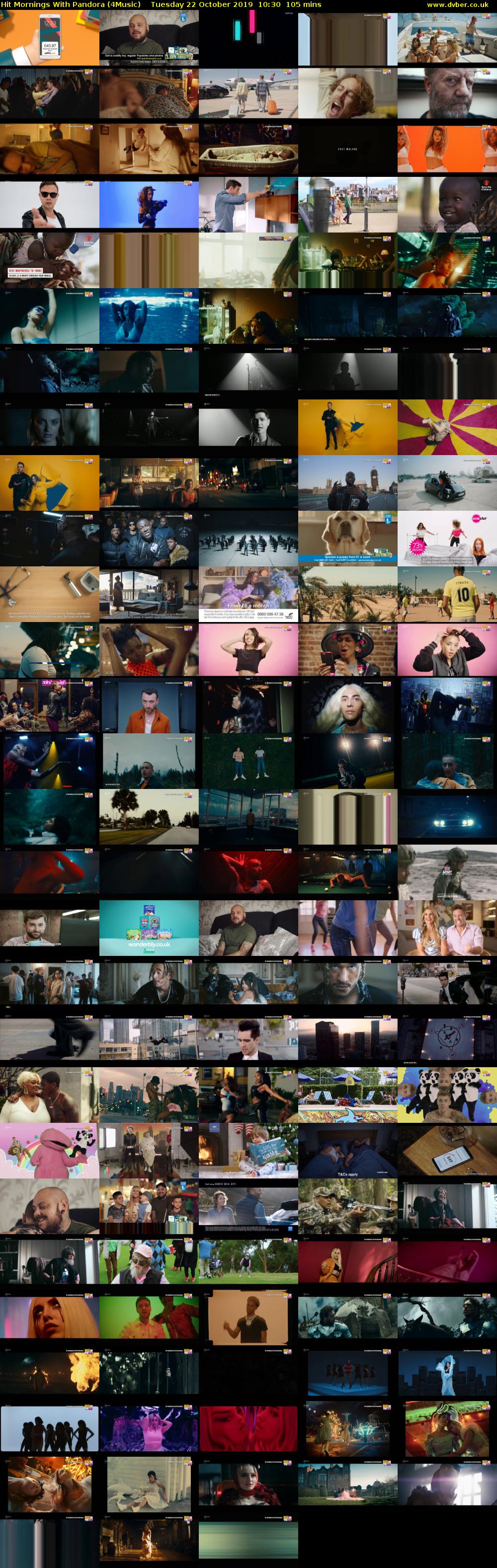 Hit Mornings With Pandora (4Music) Tuesday 22 October 2019 10:30 - 12:15