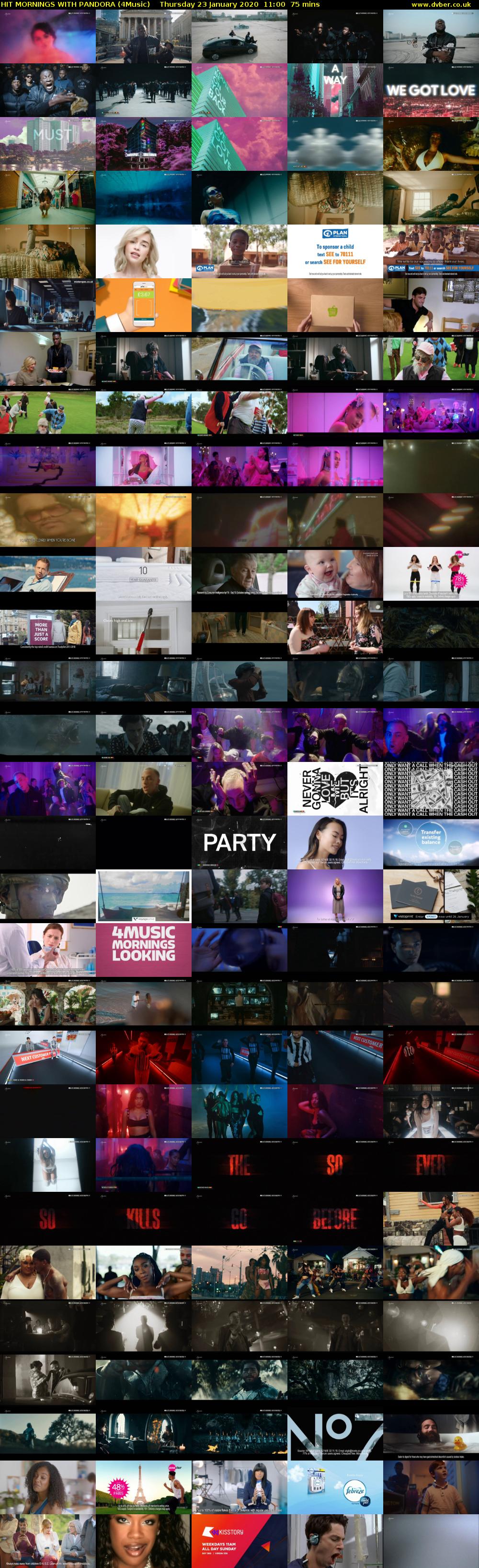 Hit Mornings With Pandora (4Music) Thursday 23 January 2020 11:00 - 12:15