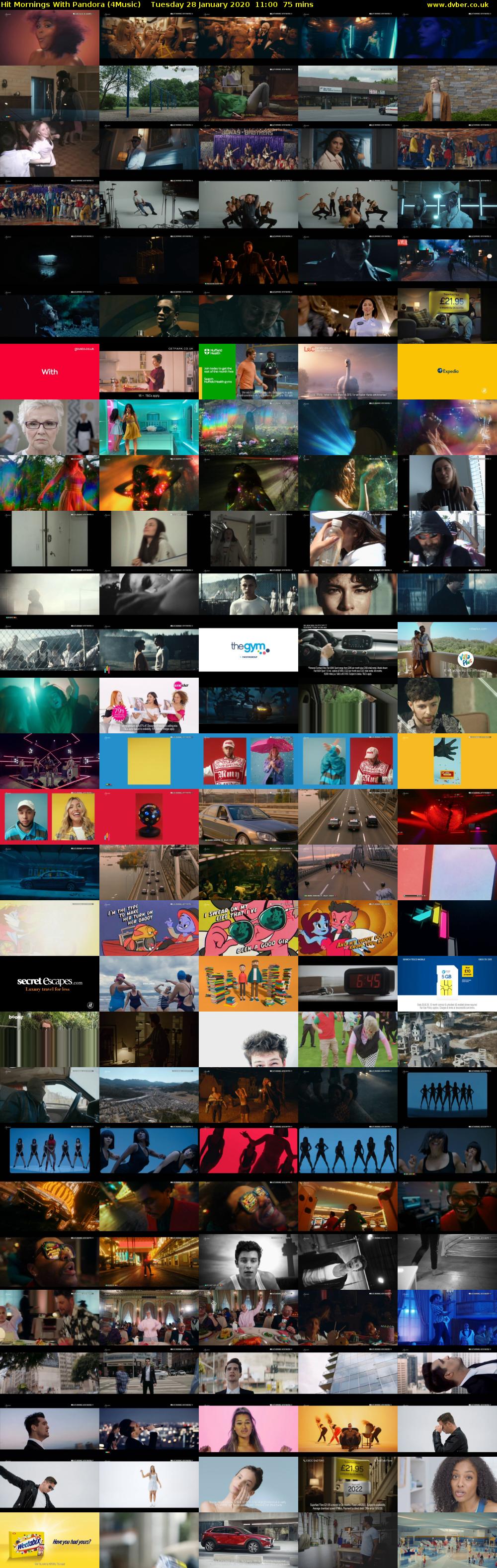 Hit Mornings With Pandora (4Music) Tuesday 28 January 2020 11:00 - 12:15