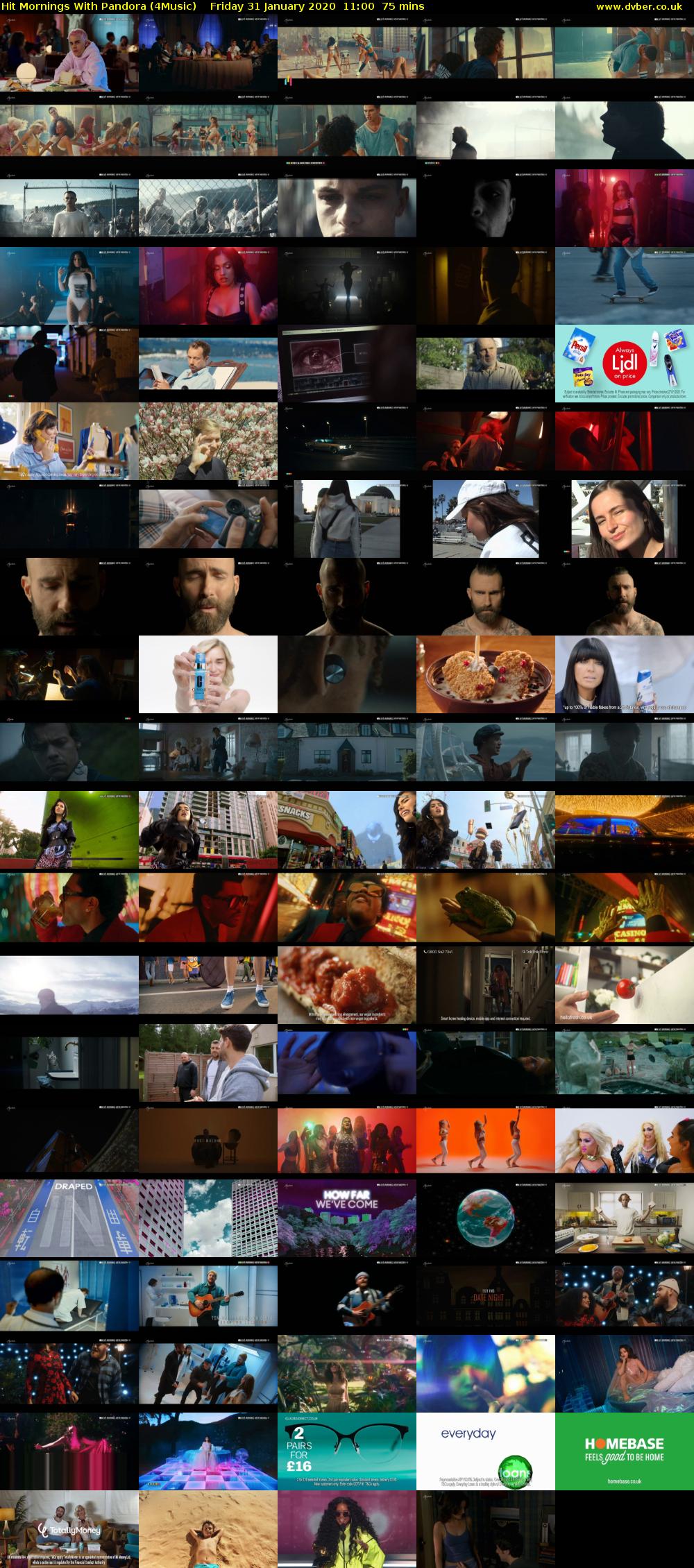 Hit Mornings With Pandora (4Music) Friday 31 January 2020 11:00 - 12:15
