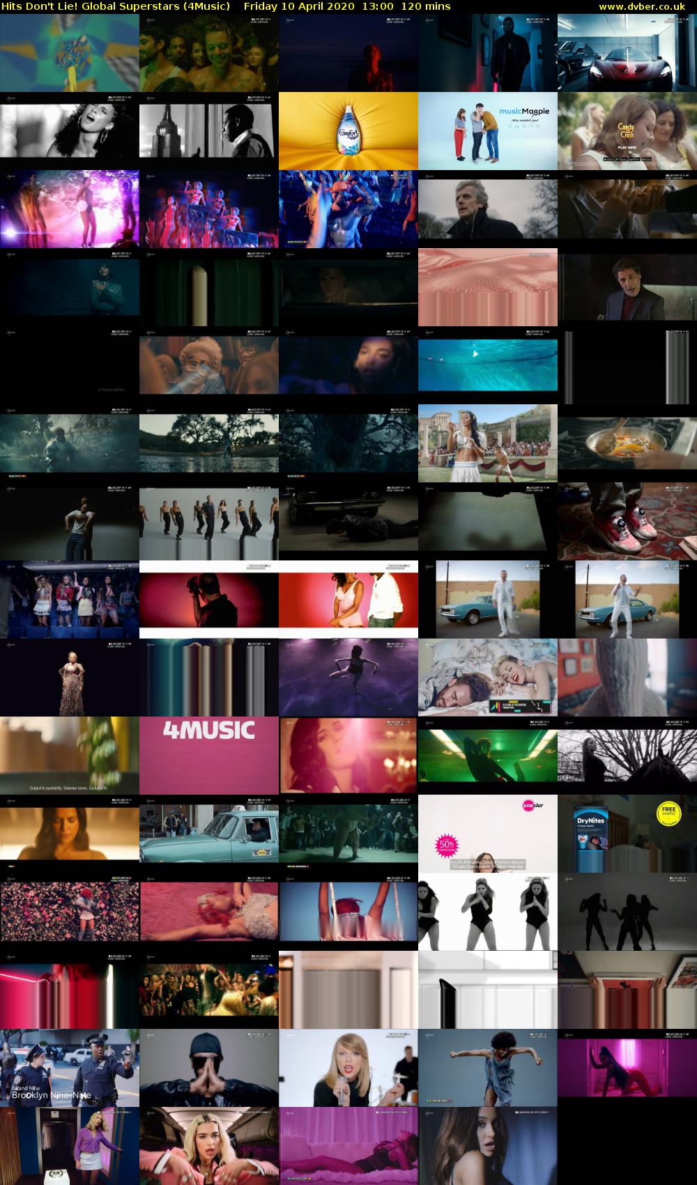 Hits Don't Lie! Global Superstars (4Music) Friday 10 April 2020 13:00 - 15:00