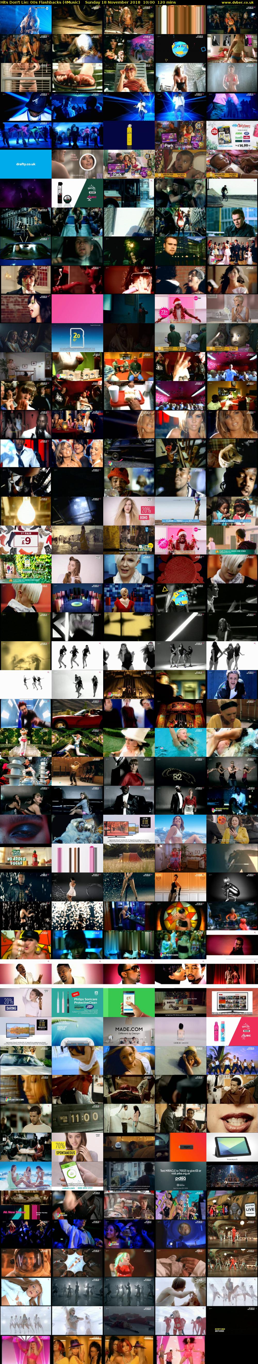 Hits Don't Lie: 00s Flashbacks (4Music) Sunday 18 November 2018 10:00 - 12:00