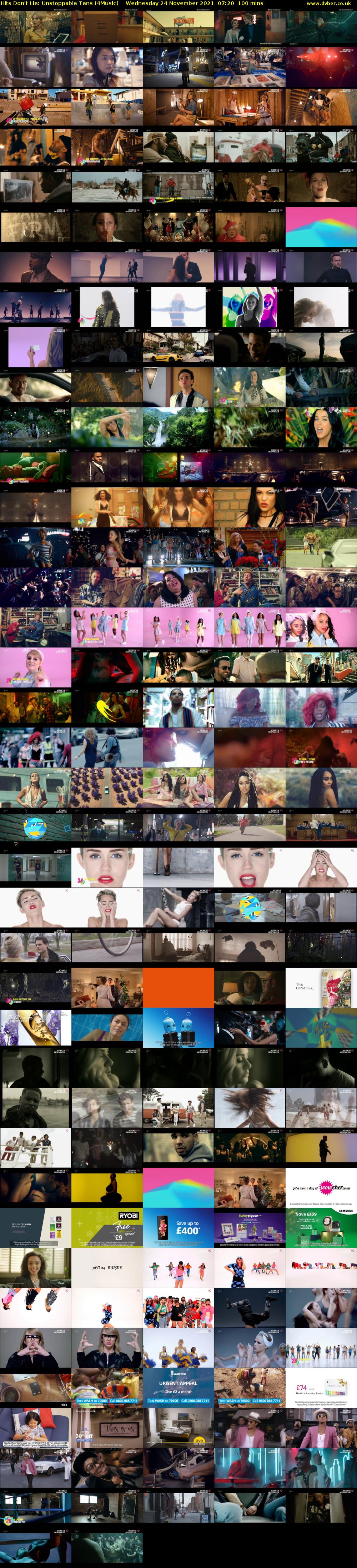 Hits Don't Lie: Unstoppable Tens (4Music) Wednesday 24 November 2021 07:20 - 09:00