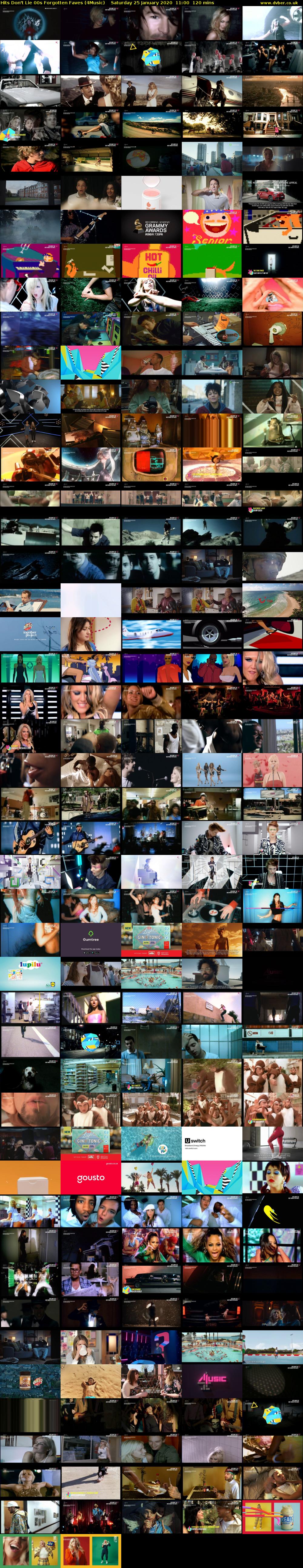 Hits Don't Lie 00s Forgotten Faves (4Music) Saturday 25 January 2020 11:00 - 13:00