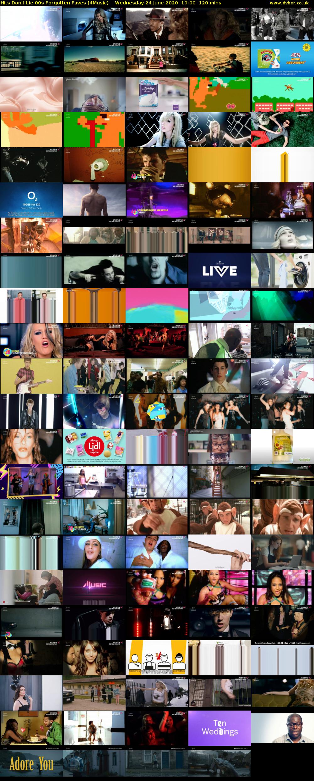 Hits Don't Lie 00s Forgotten Faves (4Music) Wednesday 24 June 2020 10:00 - 12:00