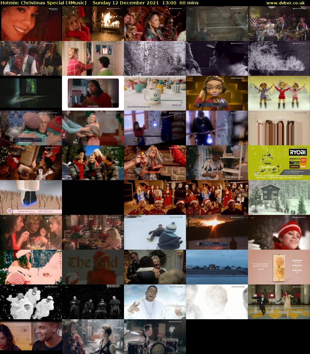 Hotmix: Christmas Special (4Music) Sunday 12 December 2021 13:00 - 14:00
