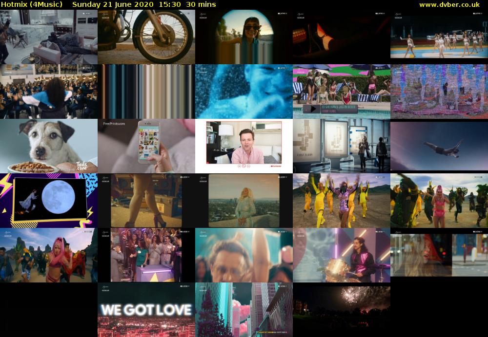 Hotmix (4Music) Sunday 21 June 2020 15:30 - 16:00