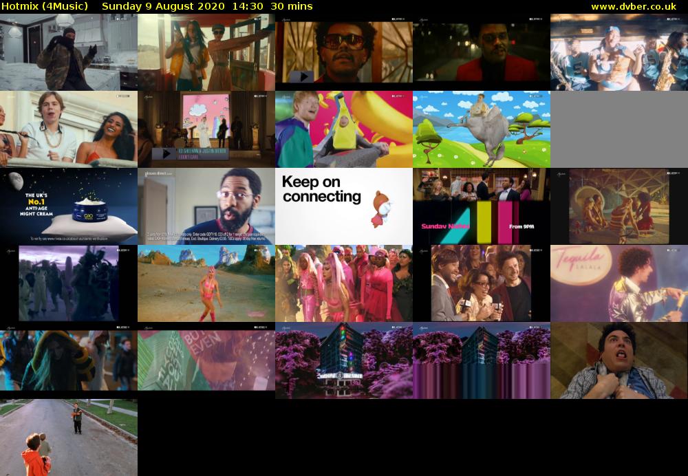 Hotmix (4Music) Sunday 9 August 2020 14:30 - 15:00
