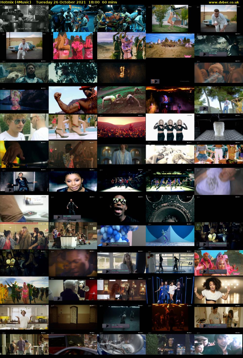 Hotmix (4Music) Tuesday 26 October 2021 18:00 - 19:00