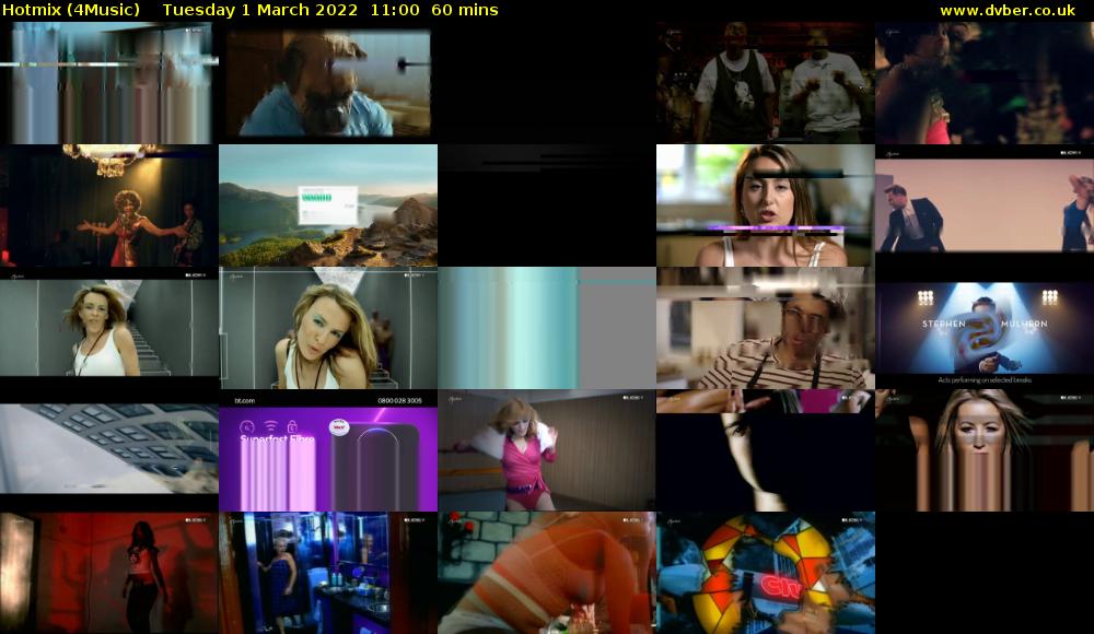 Hotmix (4Music) Tuesday 1 March 2022 11:00 - 12:00