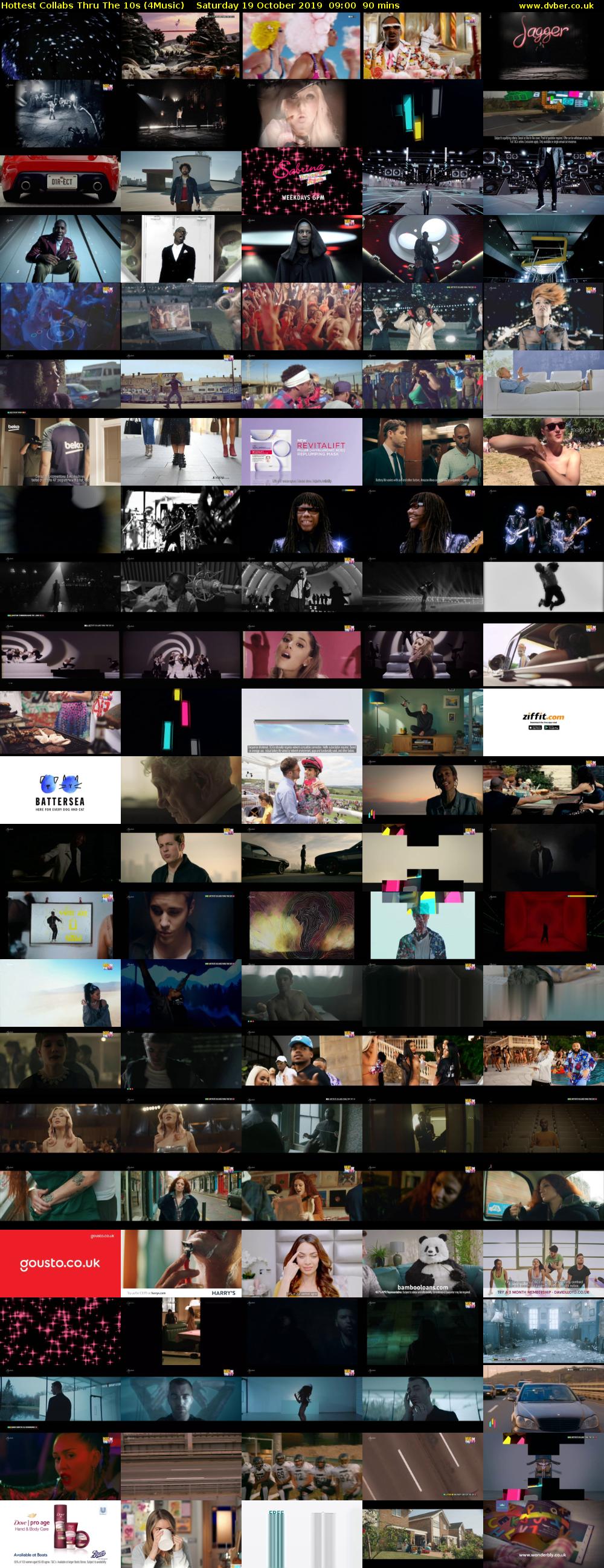 Hottest Collabs Thru The 10s (4Music) Saturday 19 October 2019 09:00 - 10:30