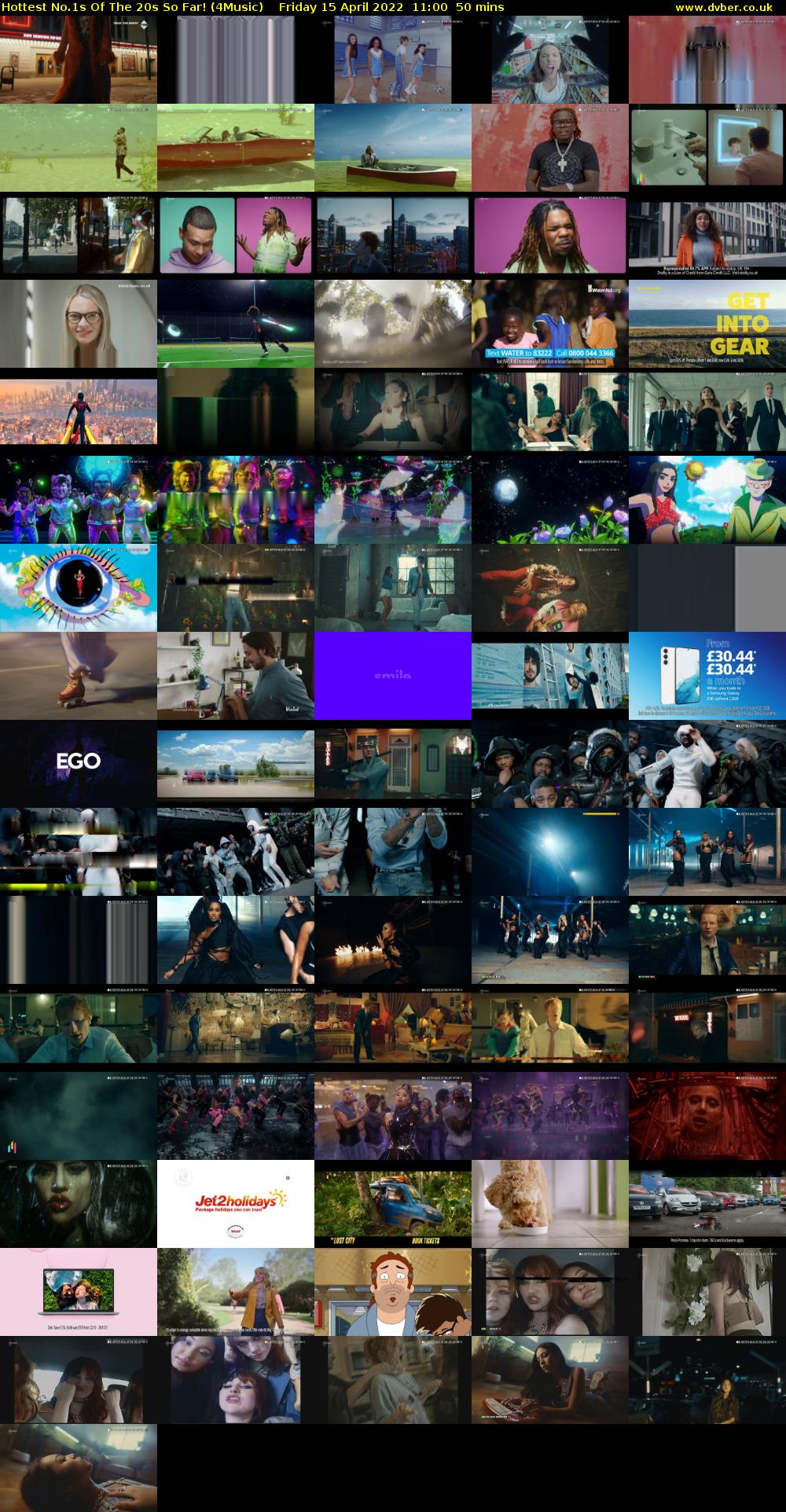 Hottest No.1s Of The 20s So Far! (4Music) Friday 15 April 2022 11:00 - 11:50
