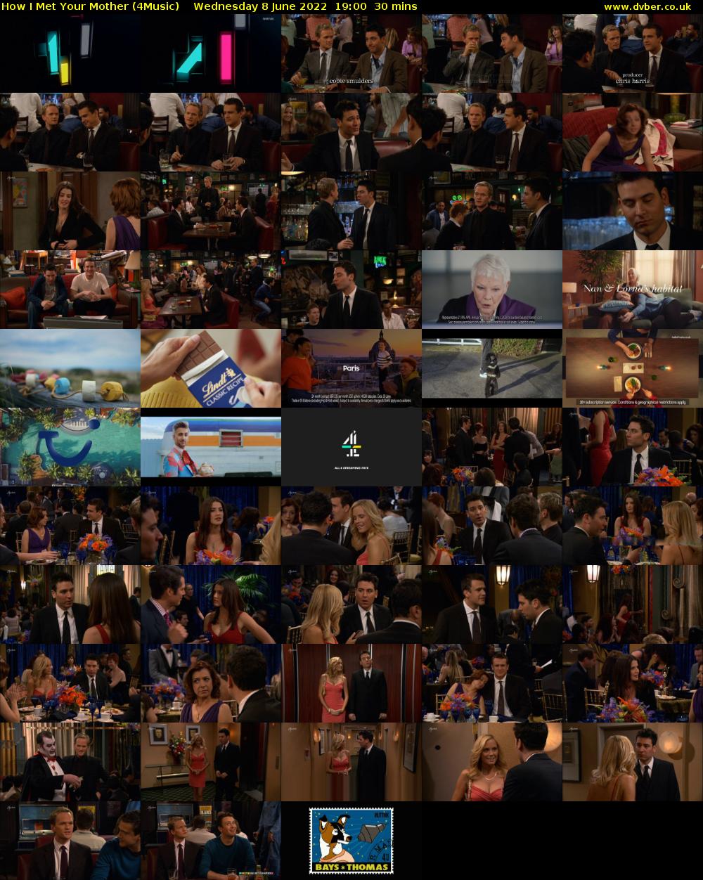 How I Met Your Mother (4Music) Wednesday 8 June 2022 19:00 - 19:30