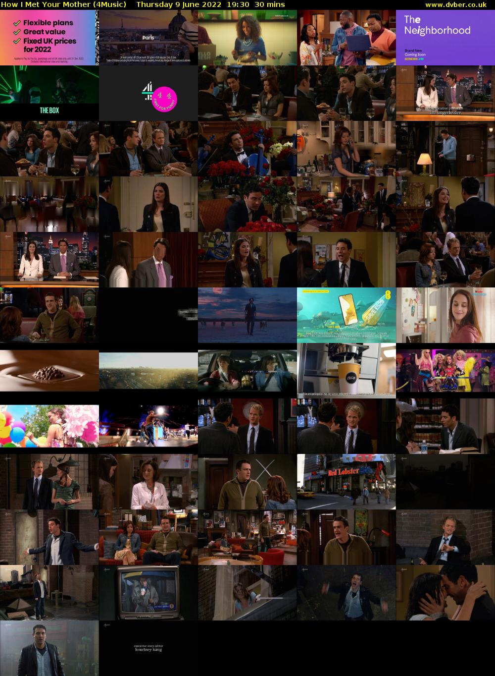 How I Met Your Mother (4Music) Thursday 9 June 2022 19:30 - 20:00