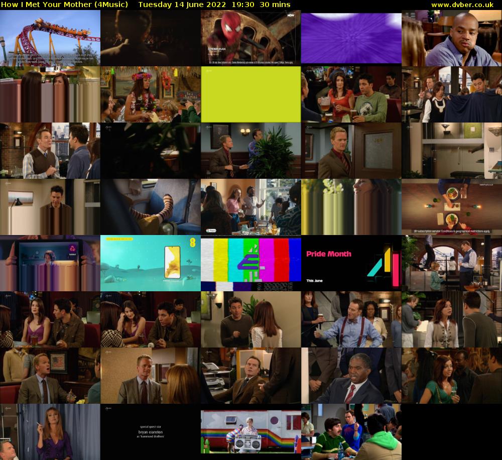 How I Met Your Mother (4Music) Tuesday 14 June 2022 19:30 - 20:00