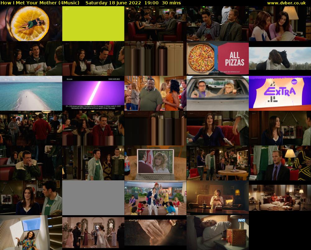 How I Met Your Mother (4Music) Saturday 18 June 2022 19:00 - 19:30