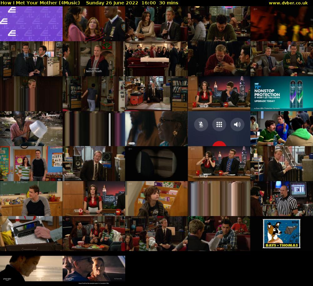 How I Met Your Mother (4Music) Sunday 26 June 2022 16:00 - 16:30