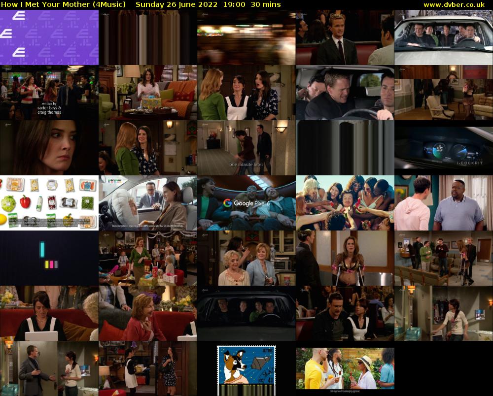 How I Met Your Mother (4Music) Sunday 26 June 2022 19:00 - 19:30