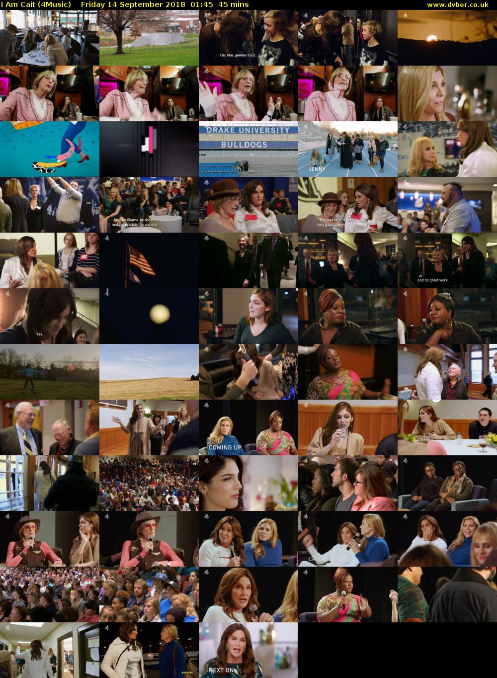 I Am Cait (4Music) Friday 14 September 2018 01:45 - 02:30