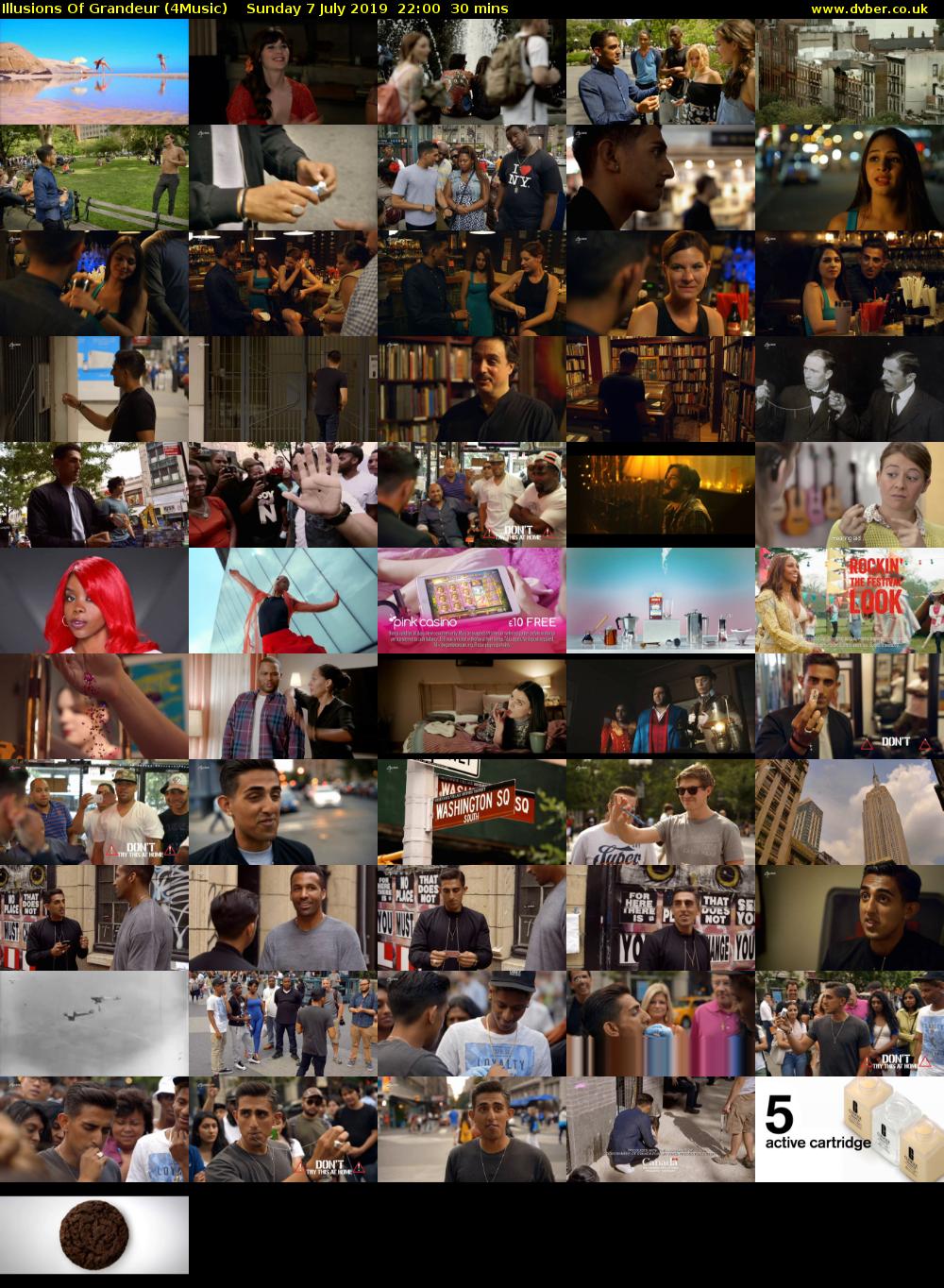 Illusions Of Grandeur (4Music) Sunday 7 July 2019 22:00 - 22:30