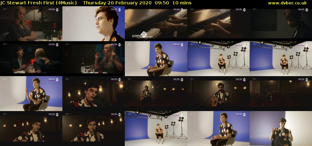 JC Stewart Fresh First (4Music) Thursday 20 February 2020 09:50 - 10:00