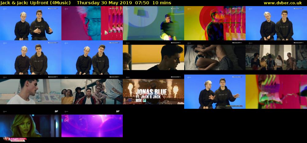 Jack & Jack: Upfront (4Music) Thursday 30 May 2019 07:50 - 08:00