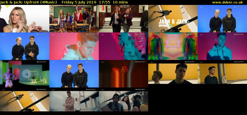 Jack & Jack: Upfront (4Music) Friday 5 July 2019 17:55 - 18:05