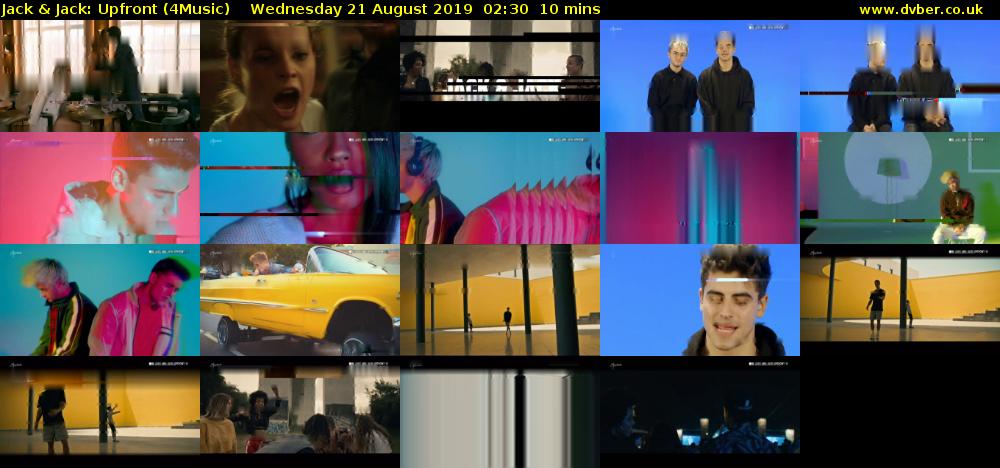 Jack & Jack: Upfront (4Music) Wednesday 21 August 2019 02:30 - 02:40