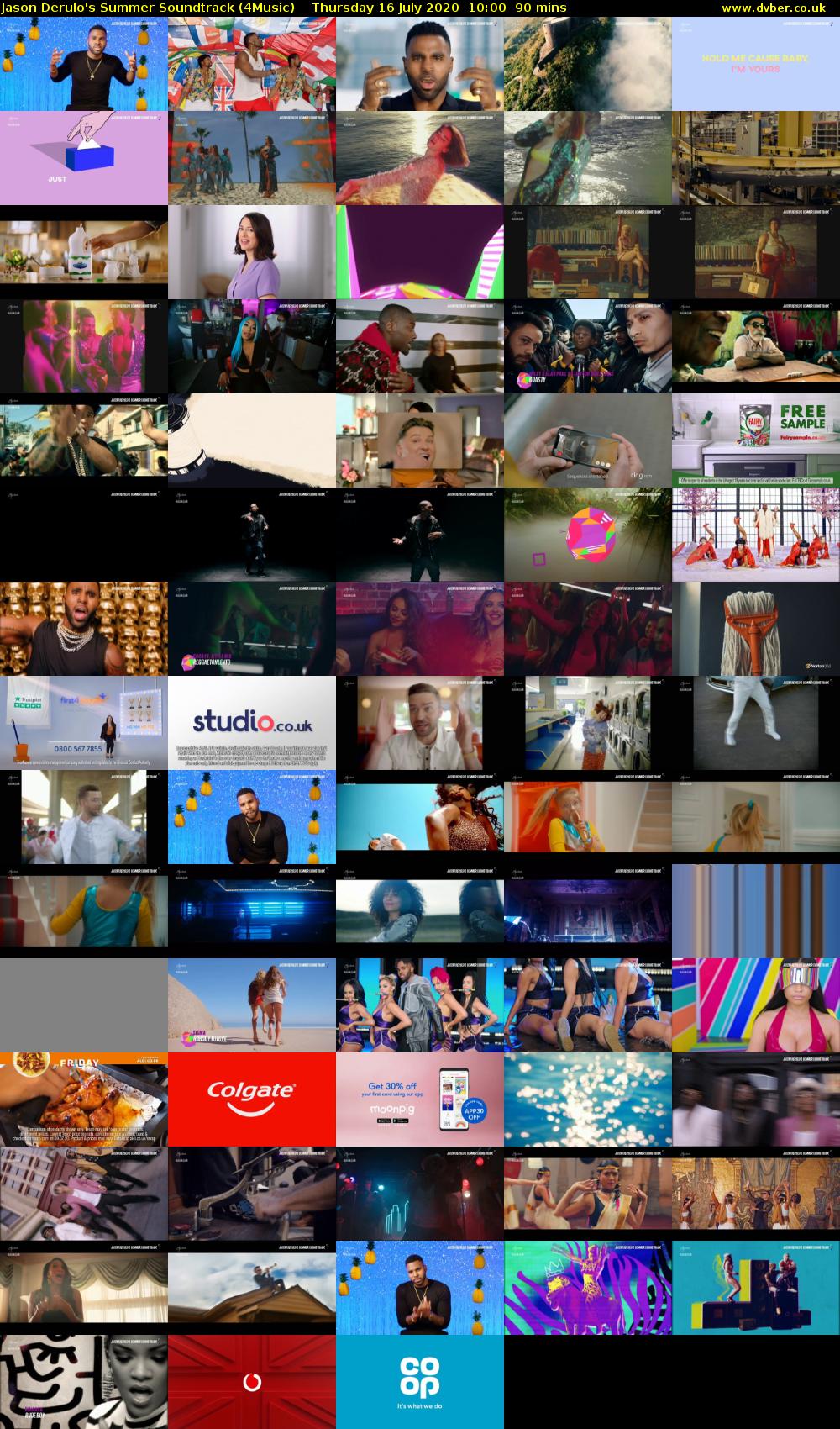 Jason Derulo's Summer Soundtrack (4Music) Thursday 16 July 2020 10:00 - 11:30