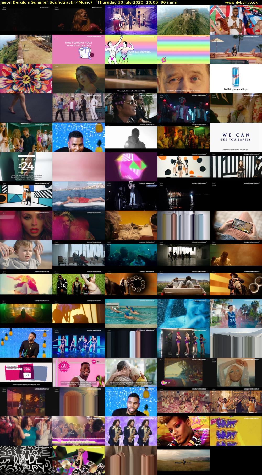 Jason Derulo's Summer Soundtrack (4Music) Thursday 30 July 2020 10:00 - 11:30