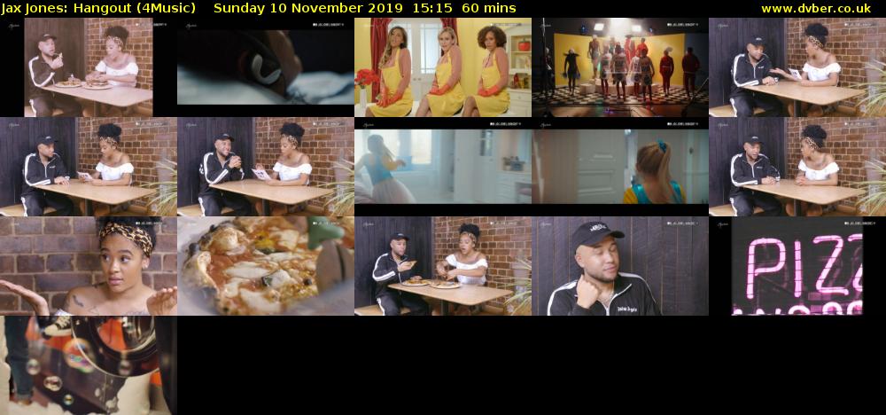 Jax Jones: Hangout (4Music) Sunday 10 November 2019 15:15 - 16:15