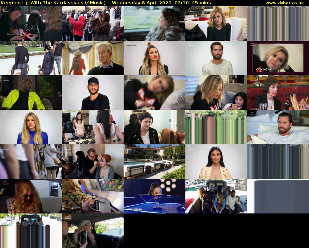 Keeping Up With The Kardashians (4Music) Wednesday 8 April 2020 02:10 - 02:55