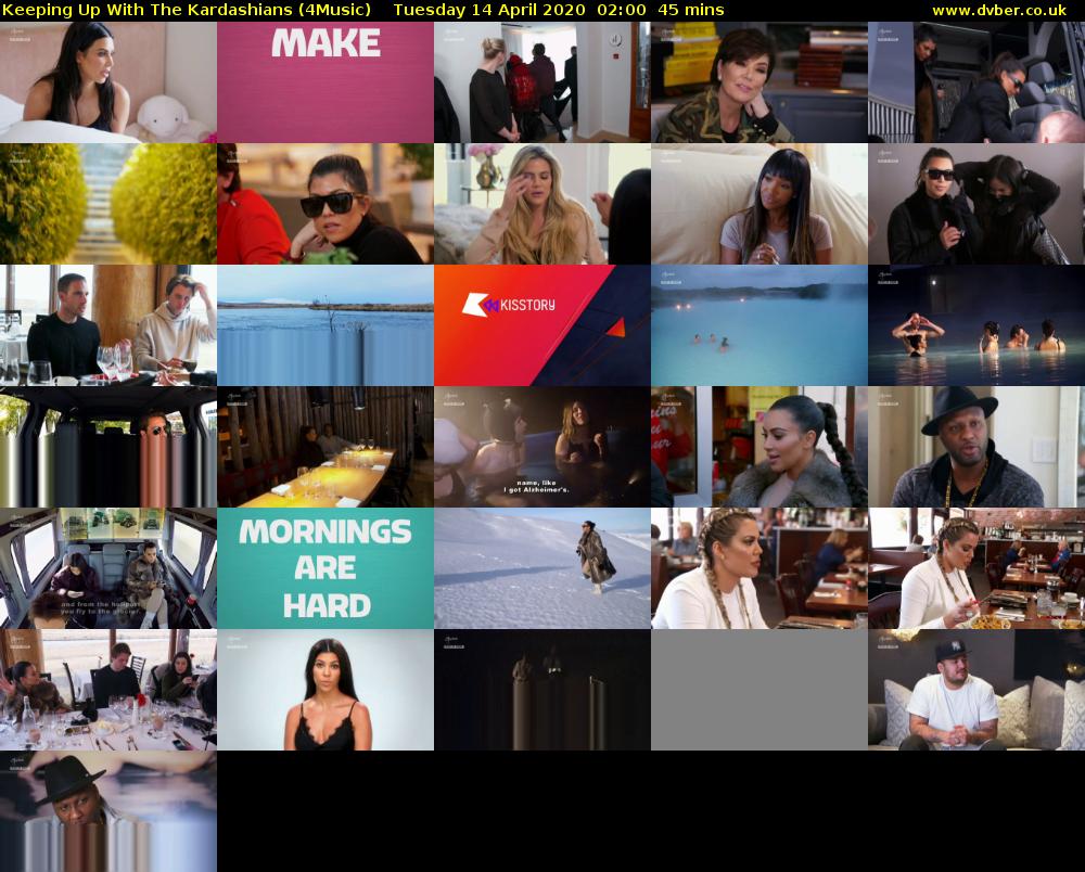 Keeping Up With The Kardashians (4Music) Tuesday 14 April 2020 02:00 - 02:45