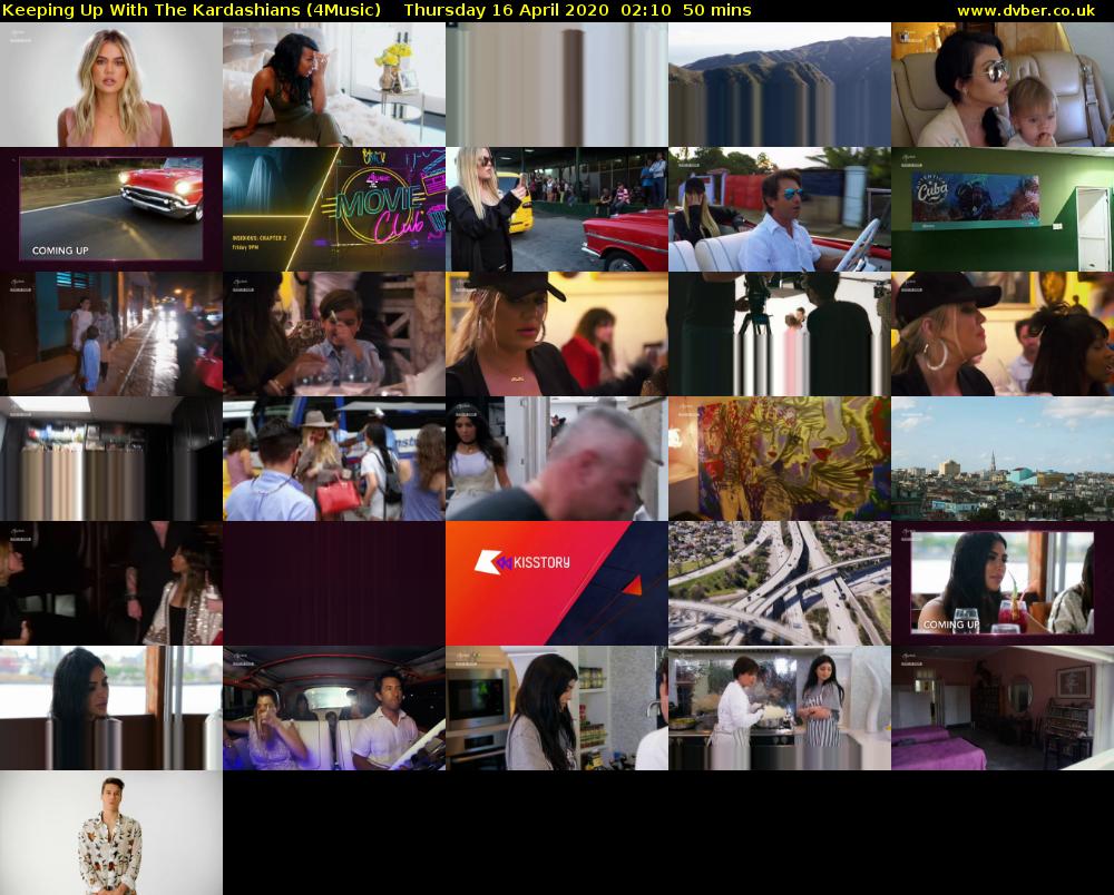 Keeping Up With The Kardashians (4Music) Thursday 16 April 2020 02:10 - 03:00
