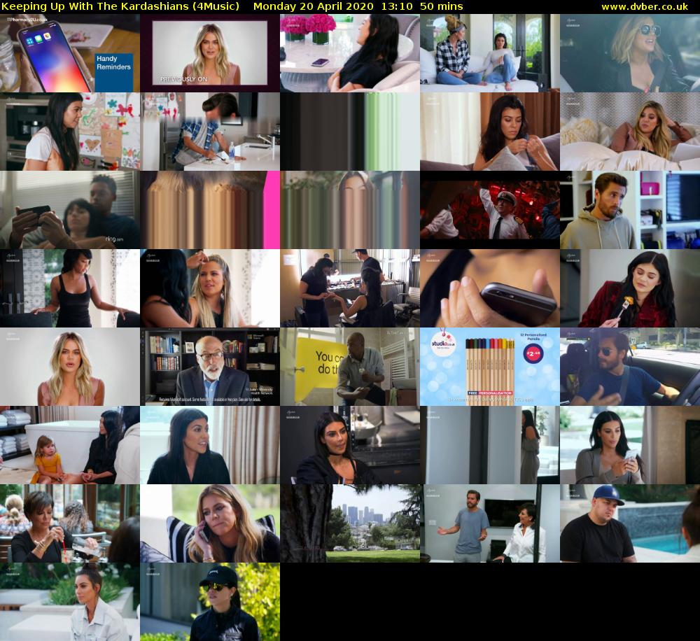 Keeping Up With The Kardashians (4Music) Monday 20 April 2020 13:10 - 14:00